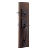 Craftsman Tuscan Bronze Door Handleset with Contemporary Lever Trim - Super Arbor