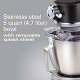 4.5 Qt. 12-Speed Black and Silver Stand Mixer