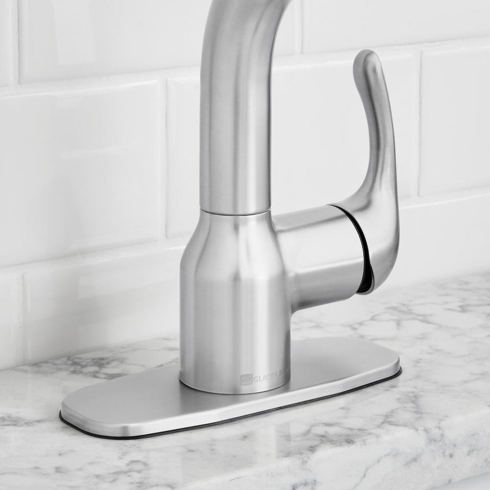 Dunning Single-Handle Pull-Out Laundry Faucet with Dual Spray Function in Stainless Spot Resistant - Super Arbor