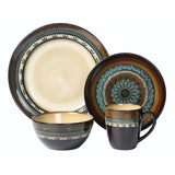 16-Piece Casual Shiny Finish Stoneware Dinnerware Set (Service for 4)