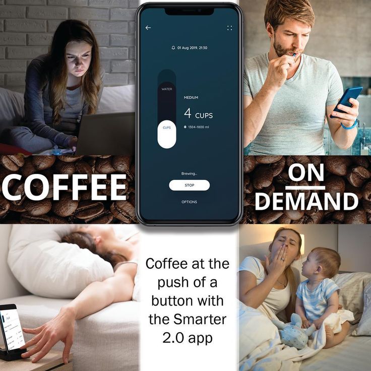 6-Cup Black Coffee Maker with Smart App