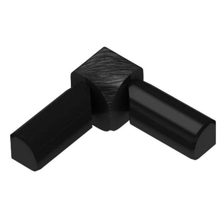 Round Edge 3/8 in. Brushed Black Inside Corner