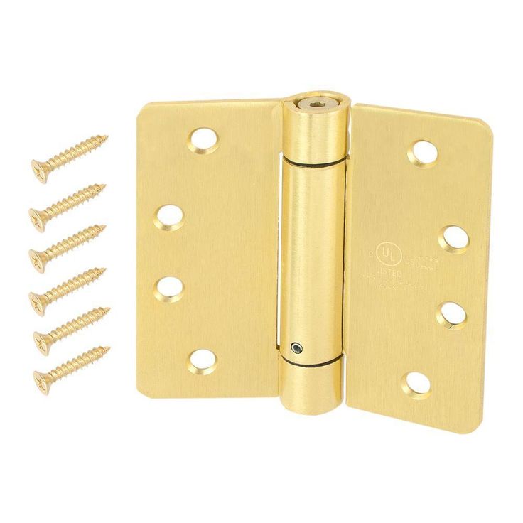 4 in. x 1/4 in. Radius Oil-Rubbed Bronze Adjustable Spring Door Hinge