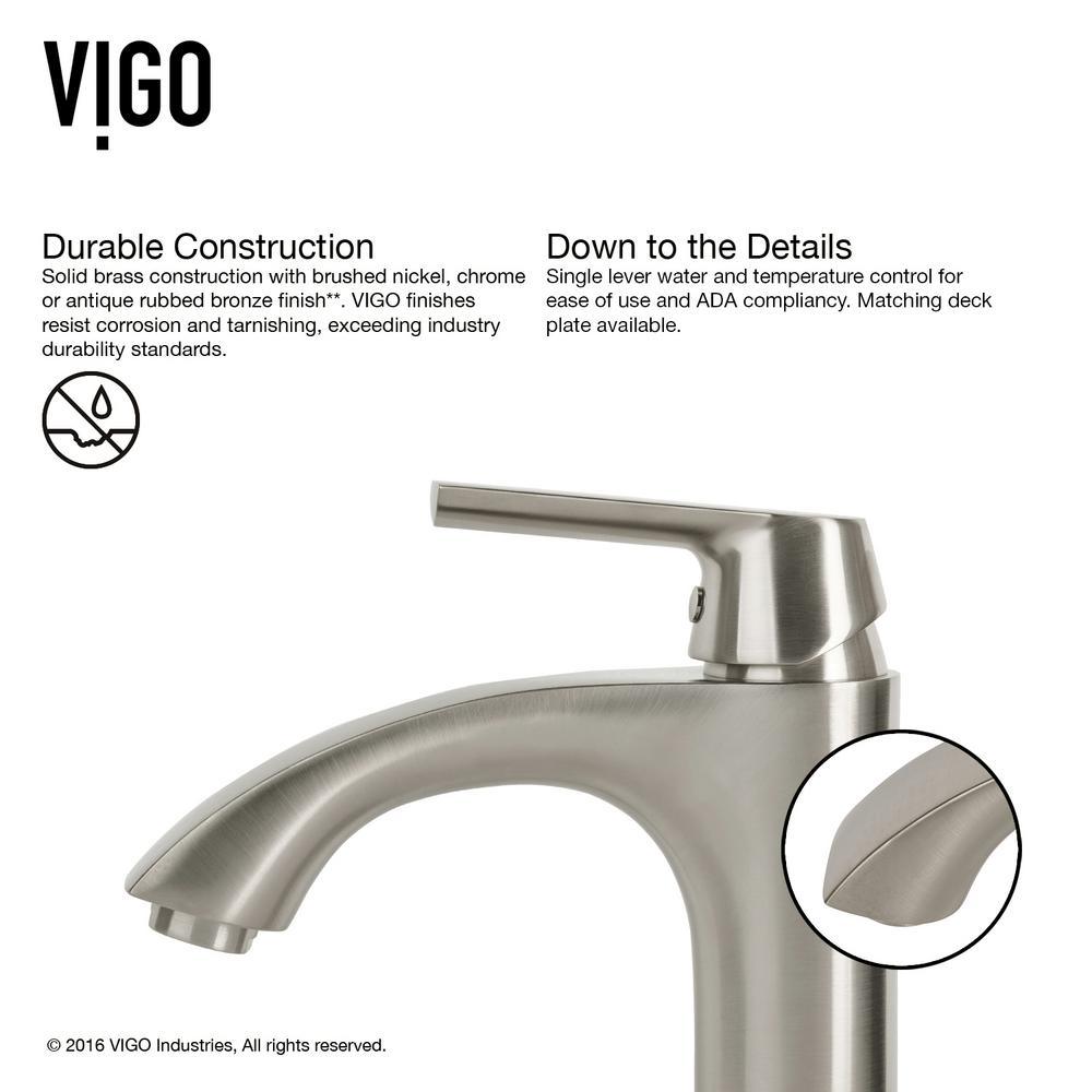 Marigold White Matte Stone Vessel Bathroom Sink and Linus Bathroom Vessel Faucet in Brushed Nickel - Super Arbor