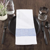 Multi-Color Diamond Weave Striped and Solid Color Cotton Kitchen Towel Set (8-Pieces)