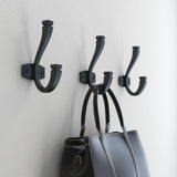 Warm Industrial 5 in. Matte Black Coat Hook - Super Arbor