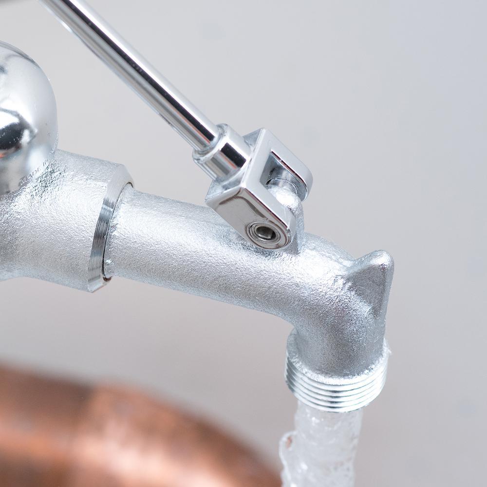 Commander Service Sink Faucet with Cross Handles in Rough Chrome - Super Arbor