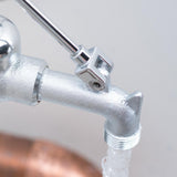 Commander Service Sink Faucet with Cross Handles in Rough Chrome - Super Arbor