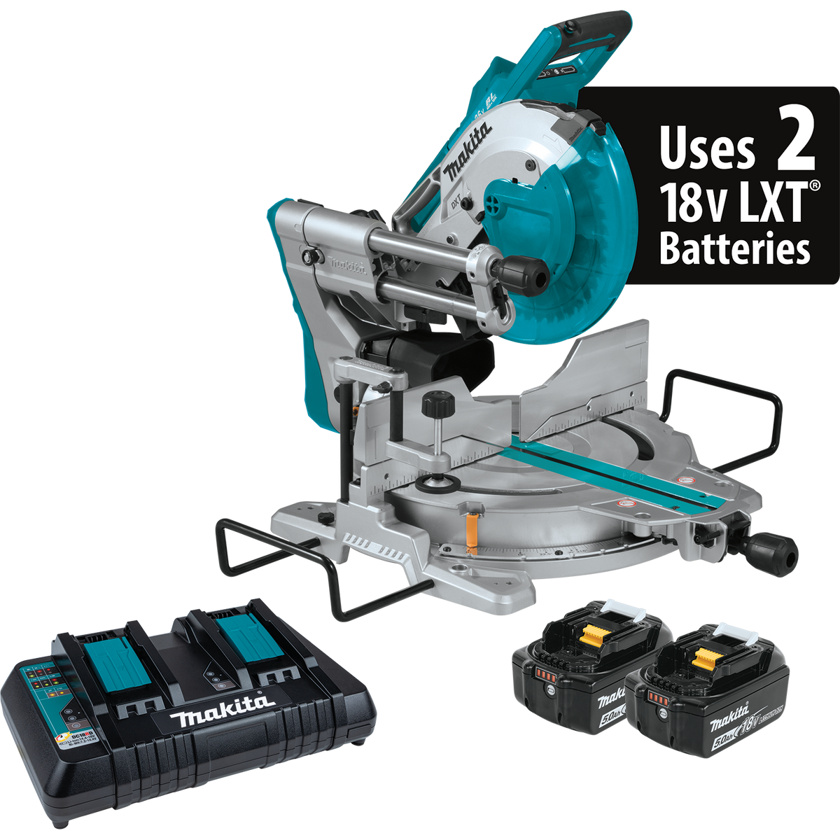 Makita 18V X2 LXT (36V) Brushless Cordless 10 in. Dual‑Bevel Sliding Compound Miter Saw, Tool‑Only