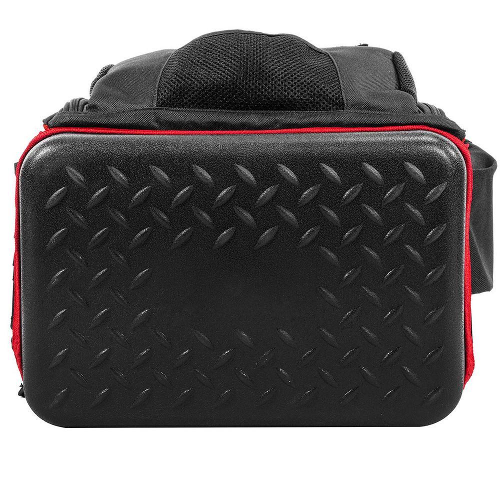 20 in. 38-Pockets Heavy-Duty Padded Wide Mouth Jobsite Backpack Tool Bag - Super Arbor