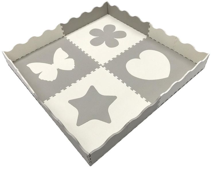 Sorbus Puzzle Mat Interlocking Floor Kids Play Carpet Tiles - Baby Foam Puzzle, Extra Thick Non-Toxic Crawling Mat for Tummy Time, Great for Children Playroom (4 Tiles)