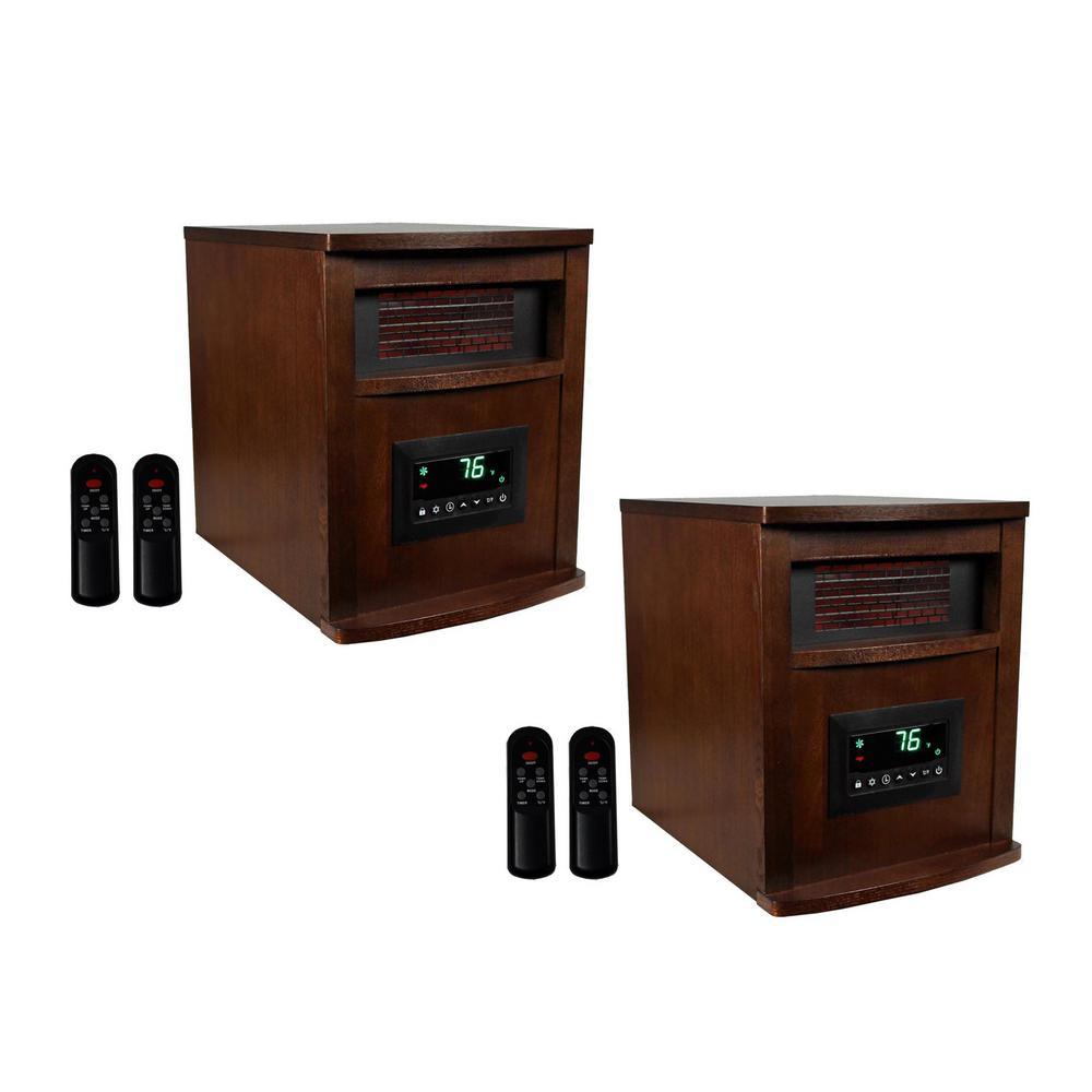 LifePro 6 Element 1500-Watt Portable Infrared Quartz Space Heaters (Pair) - Super Arbor