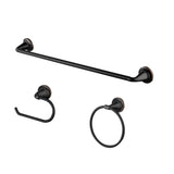 Constructor 3-Piece Bath Hardware Set with Expandable Towel Bar, Towel Ring, and Toilet Paper Holder in Bronze - Super Arbor