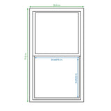 RELIABILT 150 Series New Construction 35-1/2-in x 71-1/2-in x 3-1/4-in Jamb White Vinyl Dual-pane Single Hung Window Half Screen Included