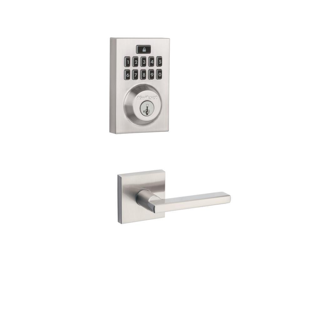 SmartCode 913 Contemporary Venetian Bronze Single Cylinder Electronic Deadbolt with Halifax Hall/Closet Lever - Super Arbor