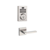 SmartCode 913 Contemporary Venetian Bronze Single Cylinder Electronic Deadbolt with Halifax Hall/Closet Lever - Super Arbor