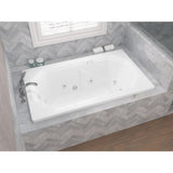 Onyx 5 ft. Rectangular Drop-in Whirlpool Bathtub in White - Super Arbor