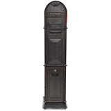 Classic Shadow 3-Door Front Access Lockable Ground Mount Mailbox in Oil Rubbed Bronze - Super Arbor
