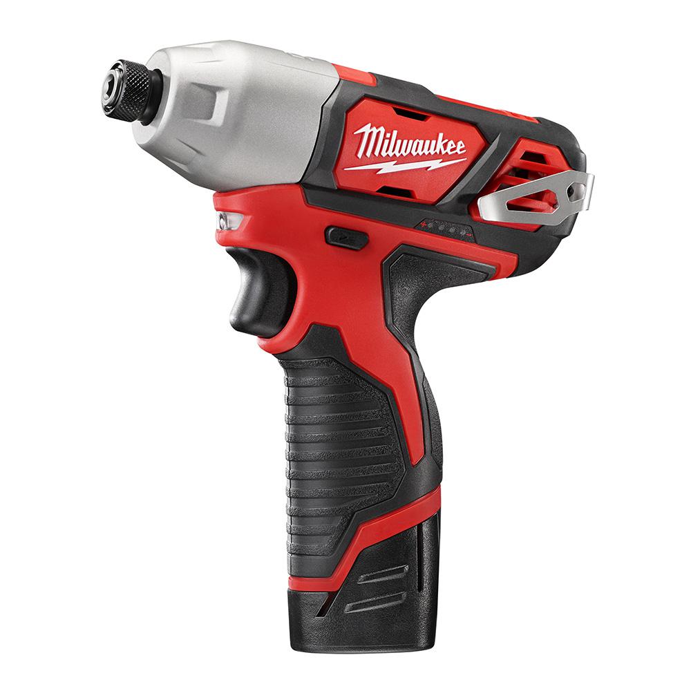 M12 12-Volt Lithium-Ion Cordless 1/4 in. Hex Impact and 3/8 in. Crown Stapler Combo Kit W/ (1) 2.0Ah Battery and Charger