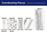 Style Selections Sovereign Stone Pearl 12-in x 24-in Glazed Porcelain Marble Stone Look Floor Tile