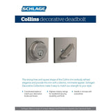 Collins Matte Black Single Cylinder Deadbolt - Super Arbor