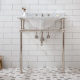 Embassy 30 in. Brass Wash Stand Legs with Polished Nickel Connectors - Super Arbor