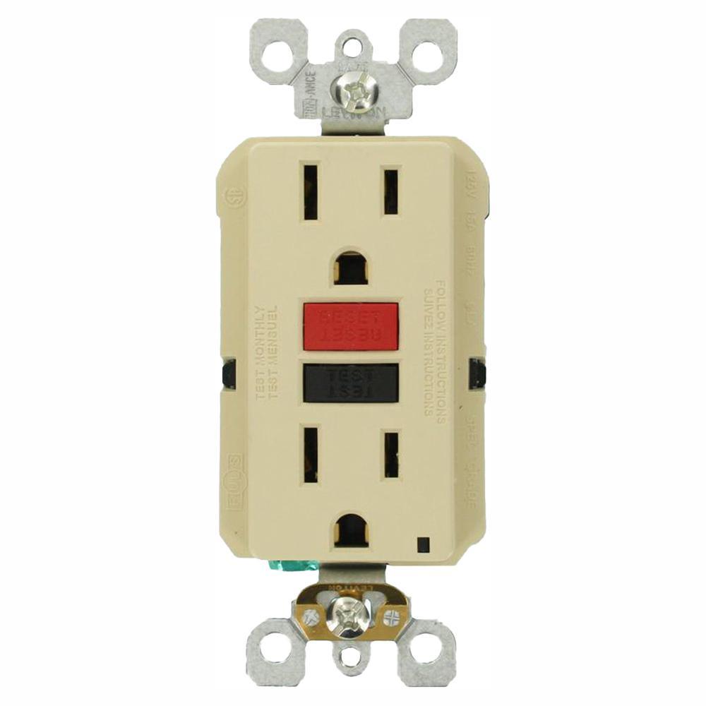 15 Amp Self-Test SmartlockPro Slim Duplex GFCI Outlet, White - Super Arbor