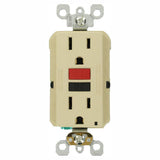 15 Amp Self-Test SmartlockPro Slim Duplex GFCI Outlet, Gray - Super Arbor