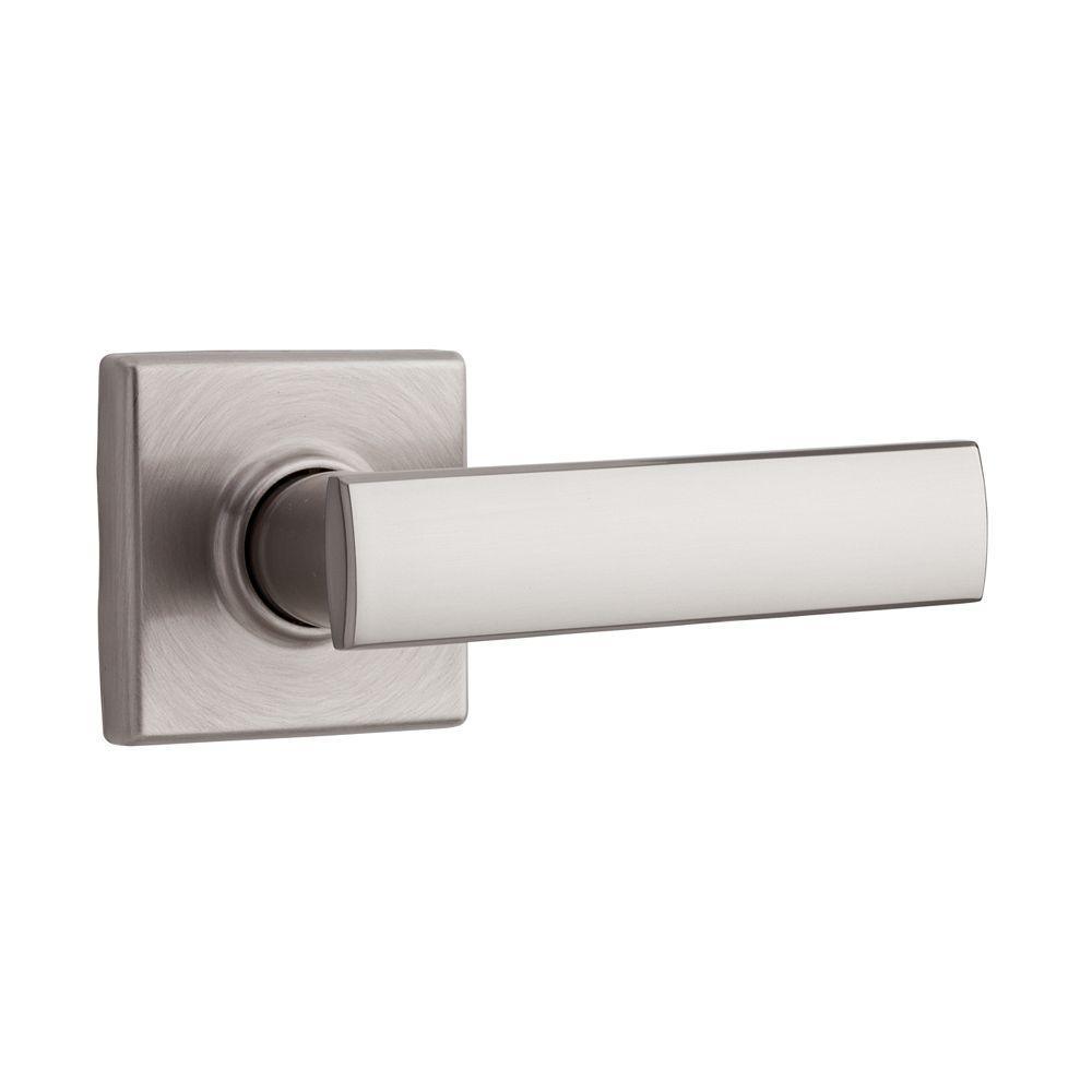 Vedani Square Satin Nickel Half-Dummy Door Lever - Super Arbor