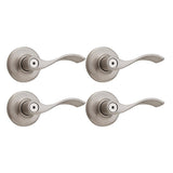 Balboa Satin Nickel Privacy Bed/Bath Door Lever with Microban Antimicrobial Technology - Super Arbor
