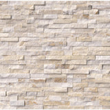 Arctic White 3D Ledger Panel 6 in. x 24 in. Honed Marble Wall Tile (10 cases / 60 sq. ft. / pallet) - Super Arbor