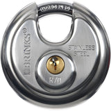 Brink's 70mm Promax Security Stainless Steel Discus Padlock