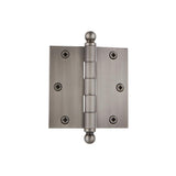 3.5 in. Antique Brass Ball Tip Residential Hinge with 5/8 in. Radius Corners - Super Arbor