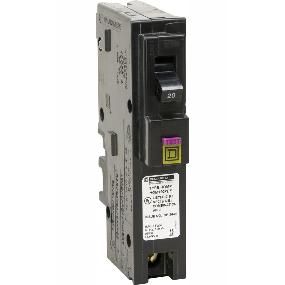 Homeline 15 Amp Single-Pole Plug-On Neutral Combination Arc Fault Circuit Breaker - Super Arbor