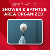 Bath Suction Hook in White/Metal - Super Arbor