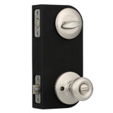 Tylo Satin Nickel Door Knob Combo Pack Featuring SmartKey Security with Microban Antimicrobial Technology - Super Arbor