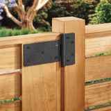 Everbilt 6 in. Black Heavy-Duty Gate Tee Hinge with Rust Defender