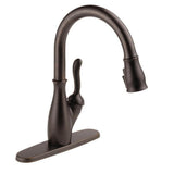 Leland Single-Handle Pull-Down Sprayer Kitchen Faucet with ShieldSpray in Stainless - Super Arbor