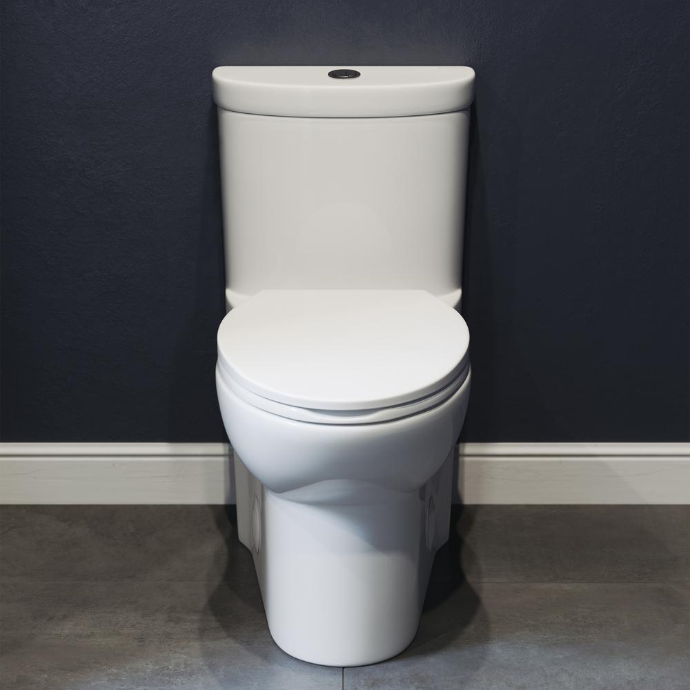 Sublime 1-Piece 0.8/1.28 GPF Dual Flush Elongated Toilet in White - Super Arbor