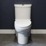 Sublime 1-Piece 0.8/1.28 GPF Dual Flush Elongated Toilet in White - Super Arbor