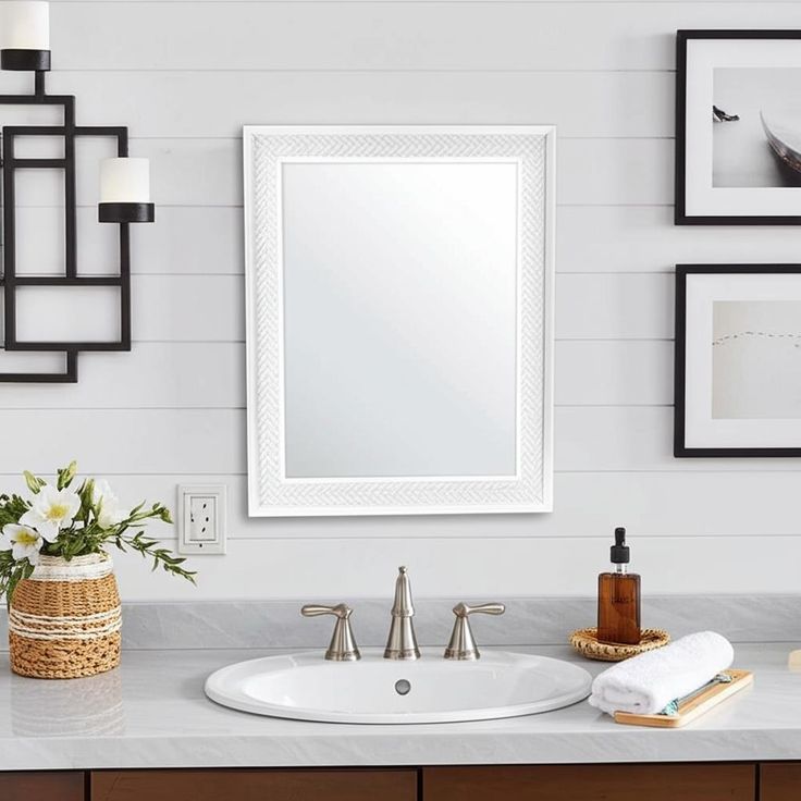 Home Decorators Collection 24x30 Fog-Free Herringbone Medicine Cabinet
