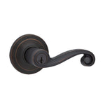 Lido Satin Nickel Exterior Entry Door Lever featuring SmartKey Security - Super Arbor
