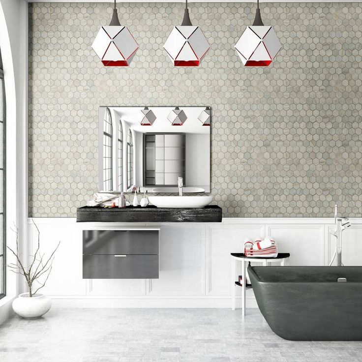 Vigo Gris Hexagon 12 in. x 12 in. Matte Ceramic Floor and Wall Tile (8 sq. ft./Case)