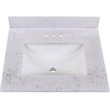 37 in. W x 22 in. D Stone Effects Vanity Top in Cold Fusion with White Sink - Super Arbor