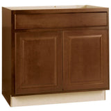 Hampton Assembled 30x34.5x24 in. Sink Base Kitchen Cabinet in Satin White