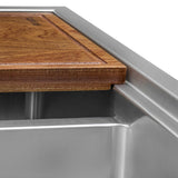 33 in. Double Bowl Drop-in 16-Gauge Stainless Steel Ledge Kitchen Sink 60/40 - Super Arbor