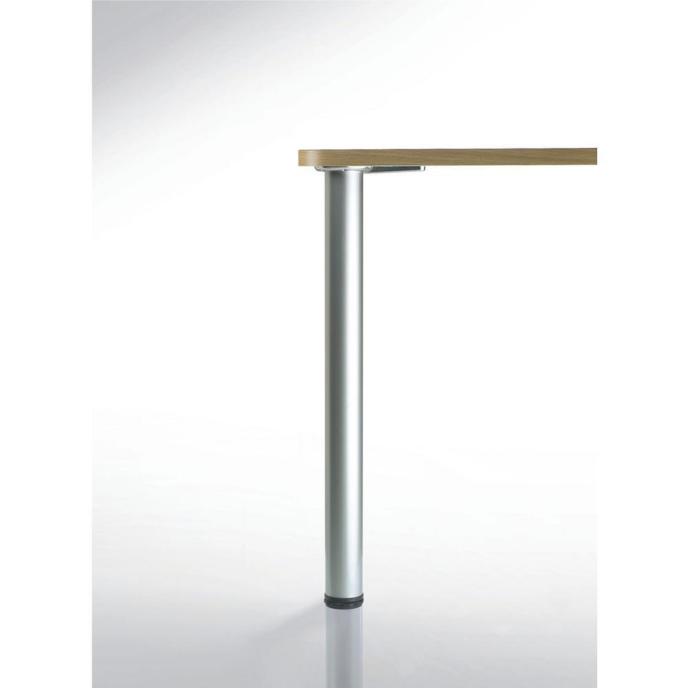 27-1/2 in. Brushed Nickel Metal Round Adjustable Leg (4-Pack) - Super Arbor