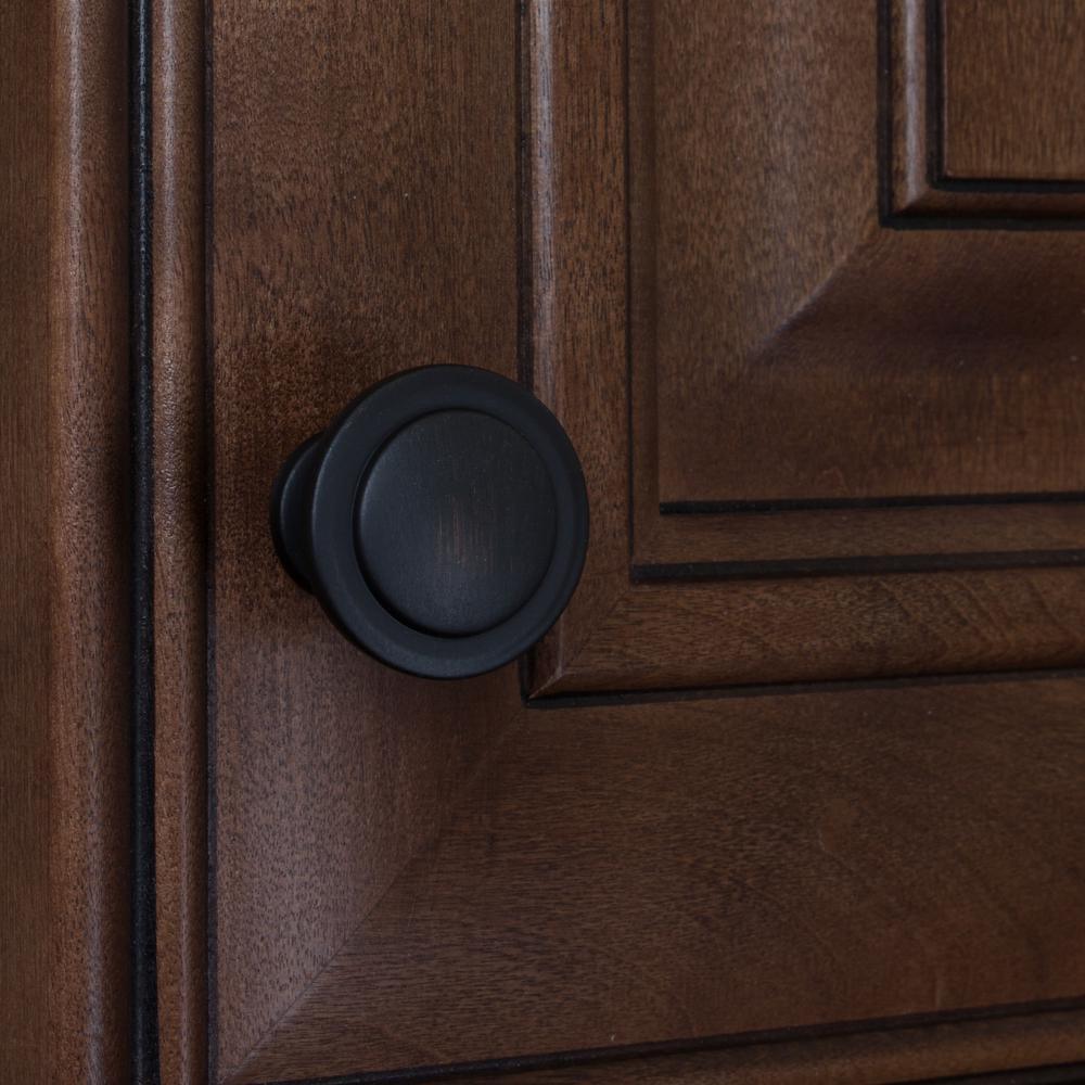 1-1/4 in. Dia Oil Rubbed Bronze Classic Round Ring Cabinet Knobs (10-Pack) - Super Arbor