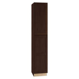 Home Decorators Collection Newport 18 in. W x 24 in. D x 96 in. H Assembled Plywood Pantry Kitchen Cabinet in Manganite with Soft Close LH