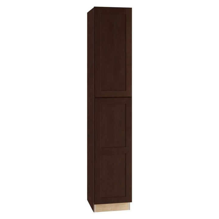 Home Decorators Collection Newport 18 in. W x 24 in. D x 96 in. H Assembled Plywood Pantry Kitchen Cabinet in Manganite with Soft Close LH